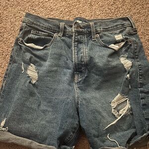 Distressed Denim Women Shorts